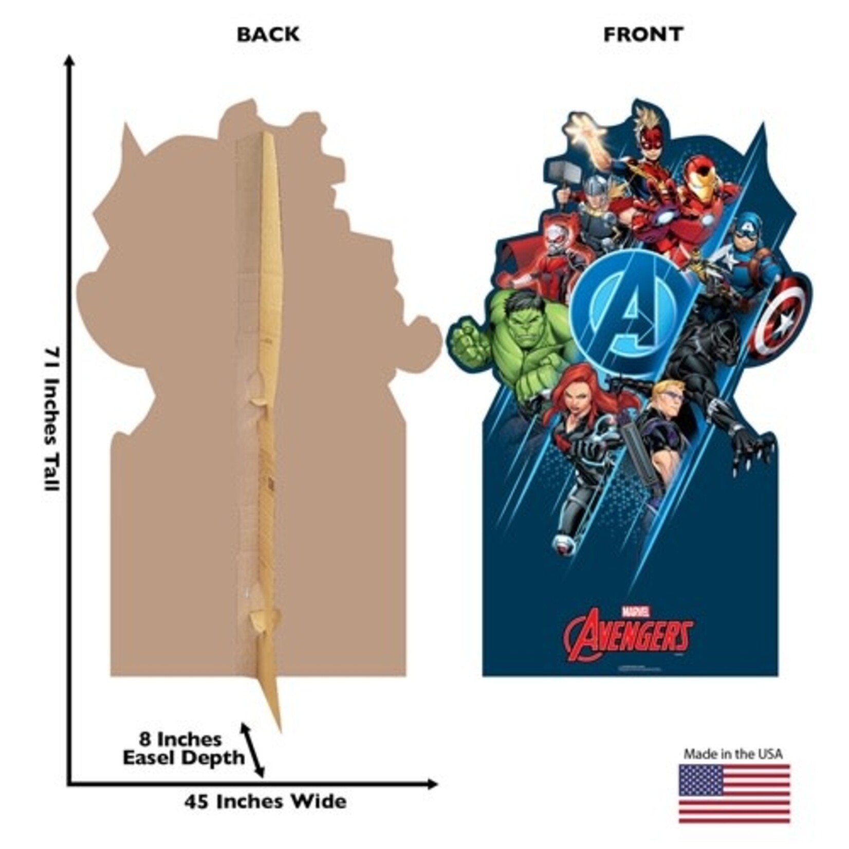Advanced Graphics Marvel's Avenger's Group LIfe-Size Cutout - 1ct. (71" x 45")
