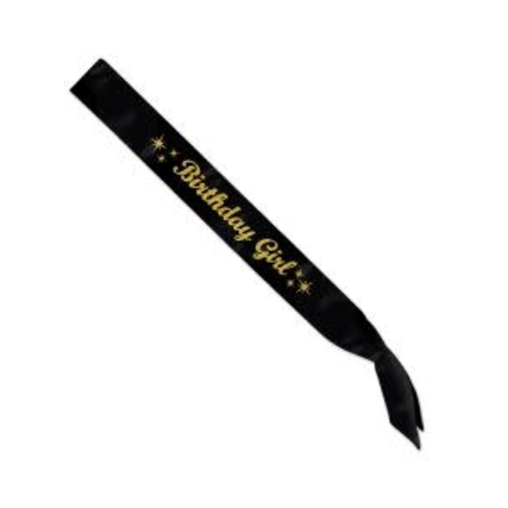 Beistle Black Birthday Girl Satin Sash - 1ct.