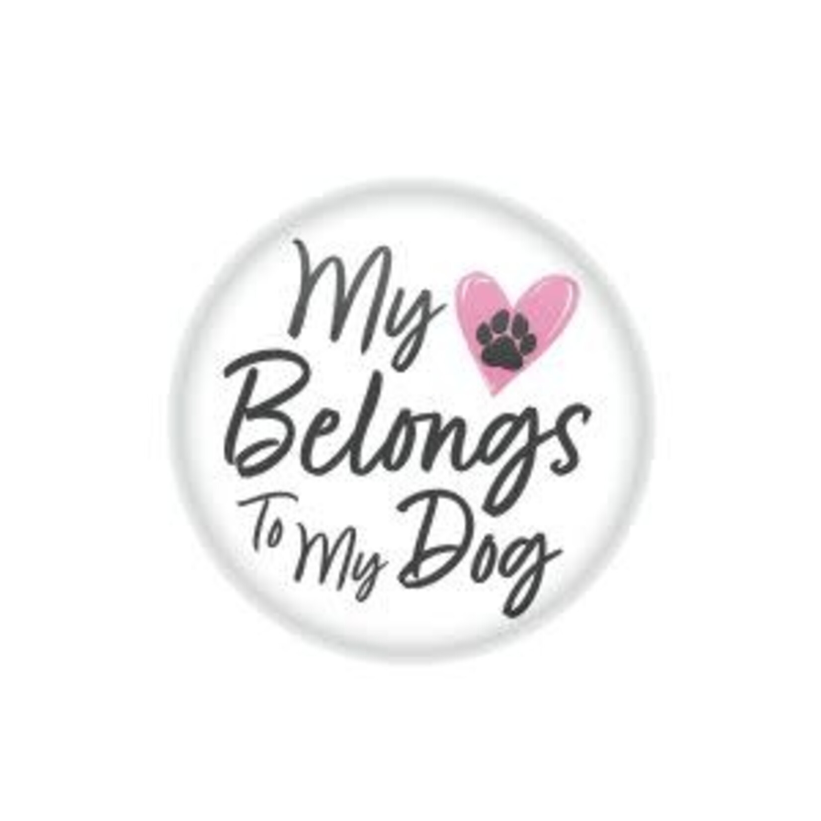 Beistle My Heart Belongs To My Dog Button - 1ct.