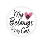 Beistle My Heart Belongs To My Cat Button -1ct.