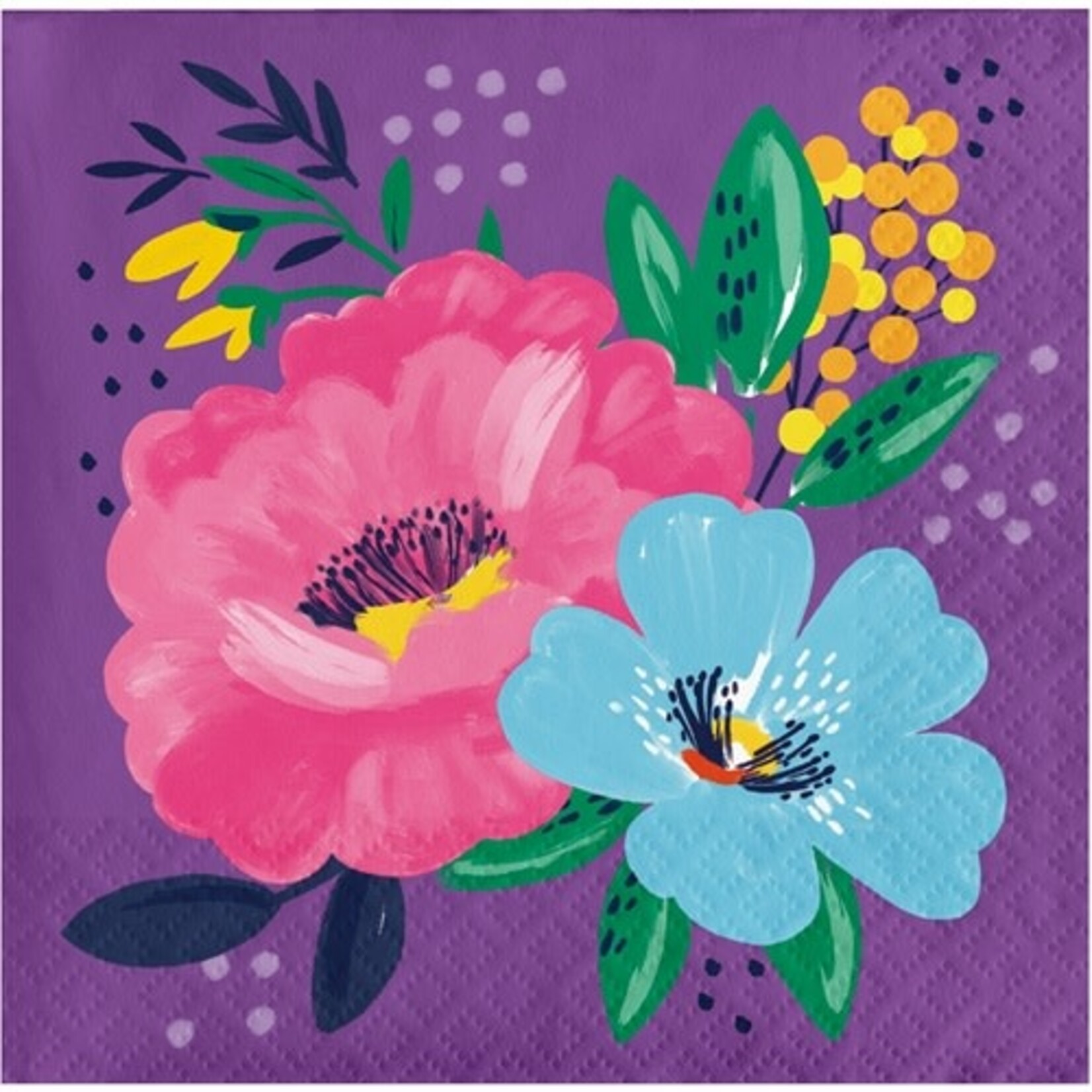 Creative Converting Fresh Florals Beverage Napkin - 16ct.