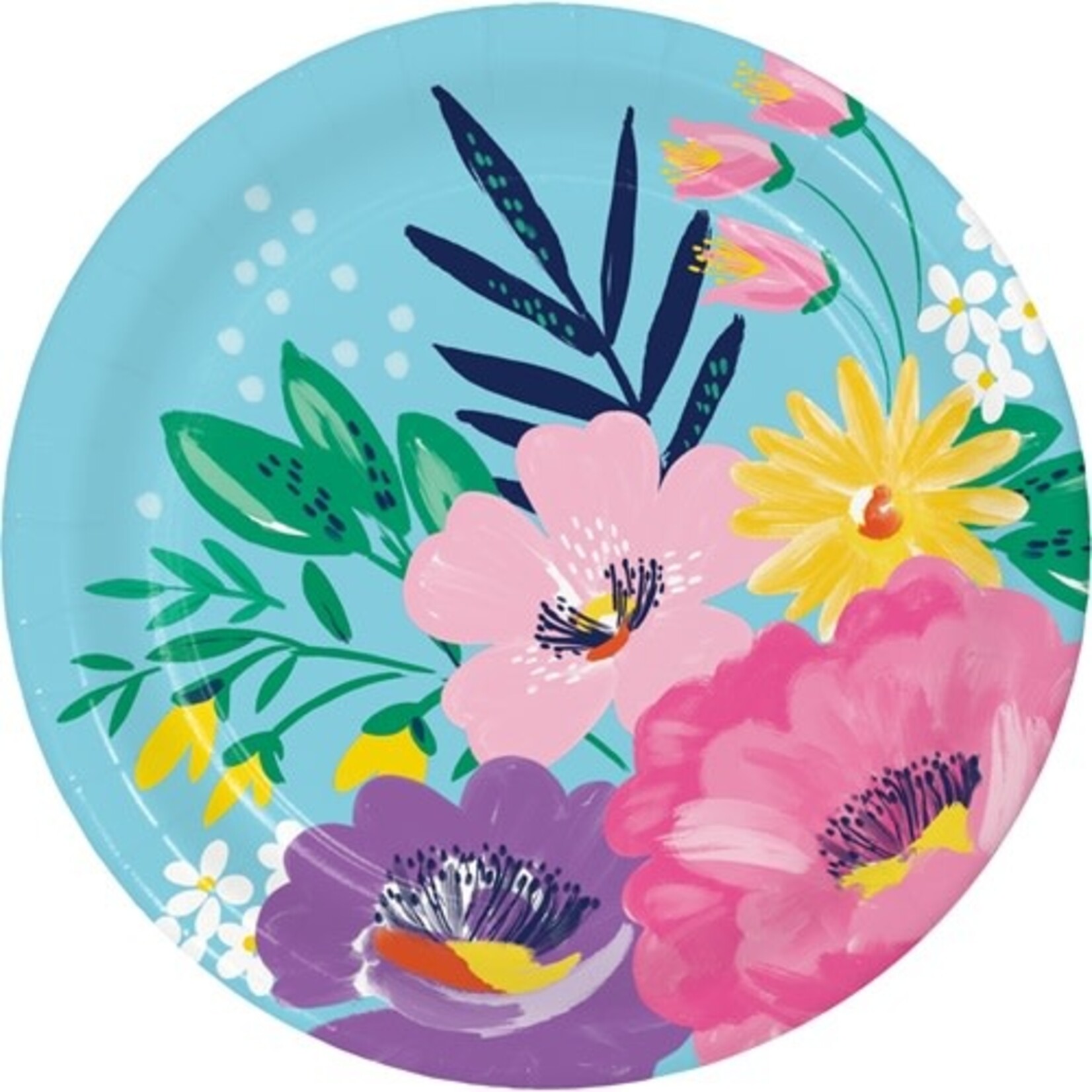Creative Converting 7" Fresh Florals Paper Plate - 8ct.