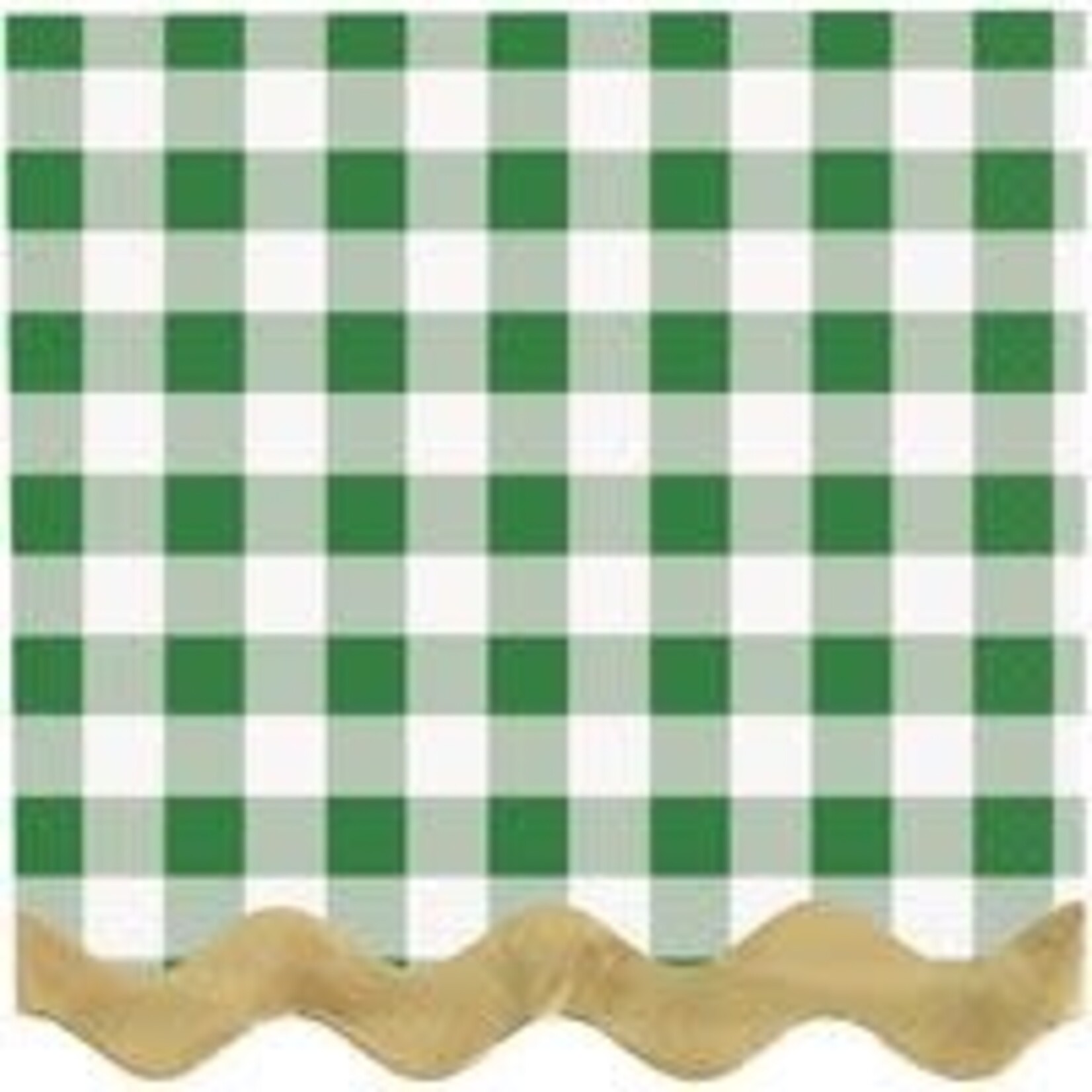 unique Garden Party Plaid Scalloped Beverage Napkins - 16ct.