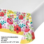Creative Converting Spring Poppies Paper Tablecover - 1ct. (54" x 108")