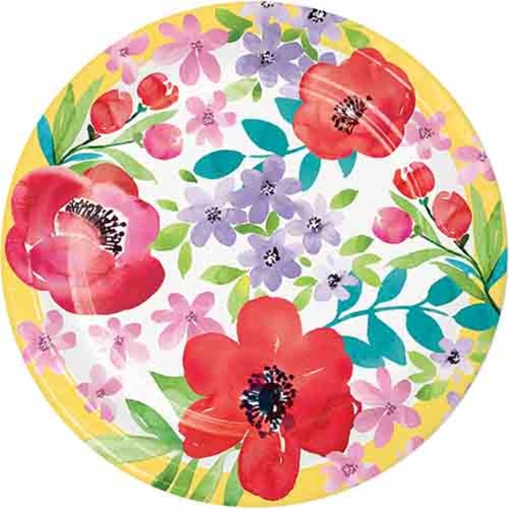 Creative Converting 9" Spring Poppies Plates - 8ct.
