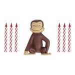 unique Curious George Cake Topper w/ Candles - 7ct.