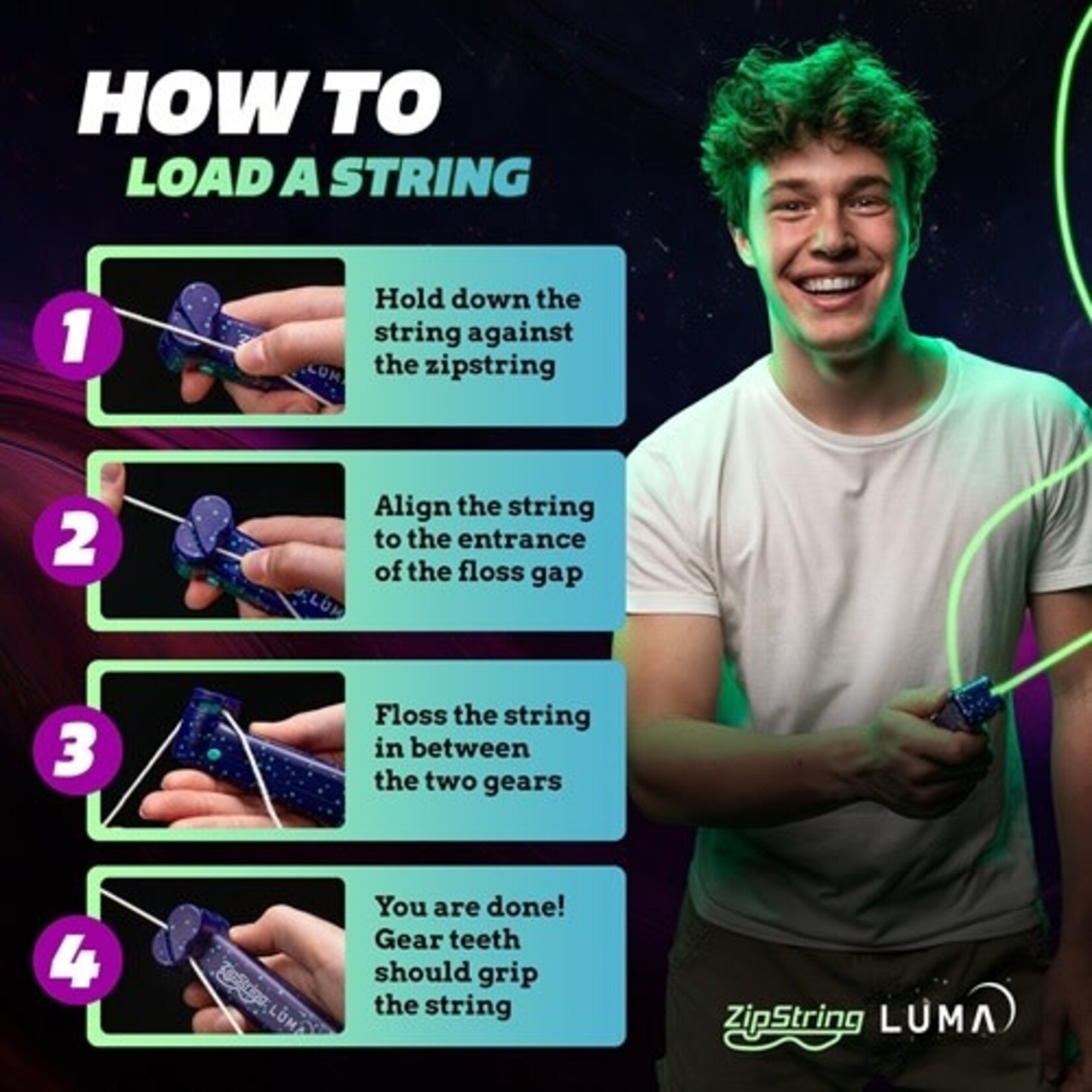 ZipString ZipString Luma - Glow In The Dark - 1ct.
