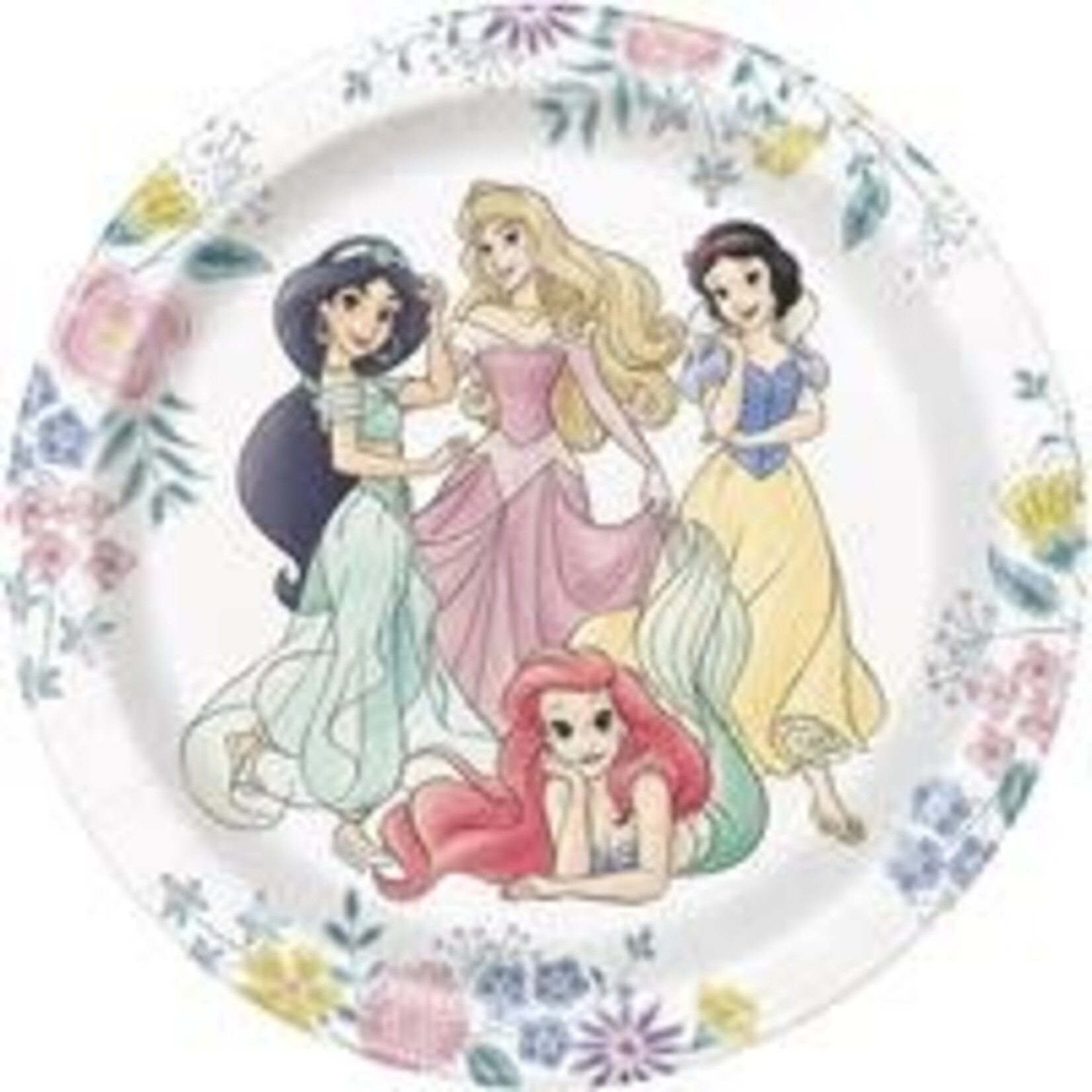 unique 7" Disney Princess Plates - 8ct.