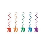 Beistle 70th Birthday Whirls - 5ct.