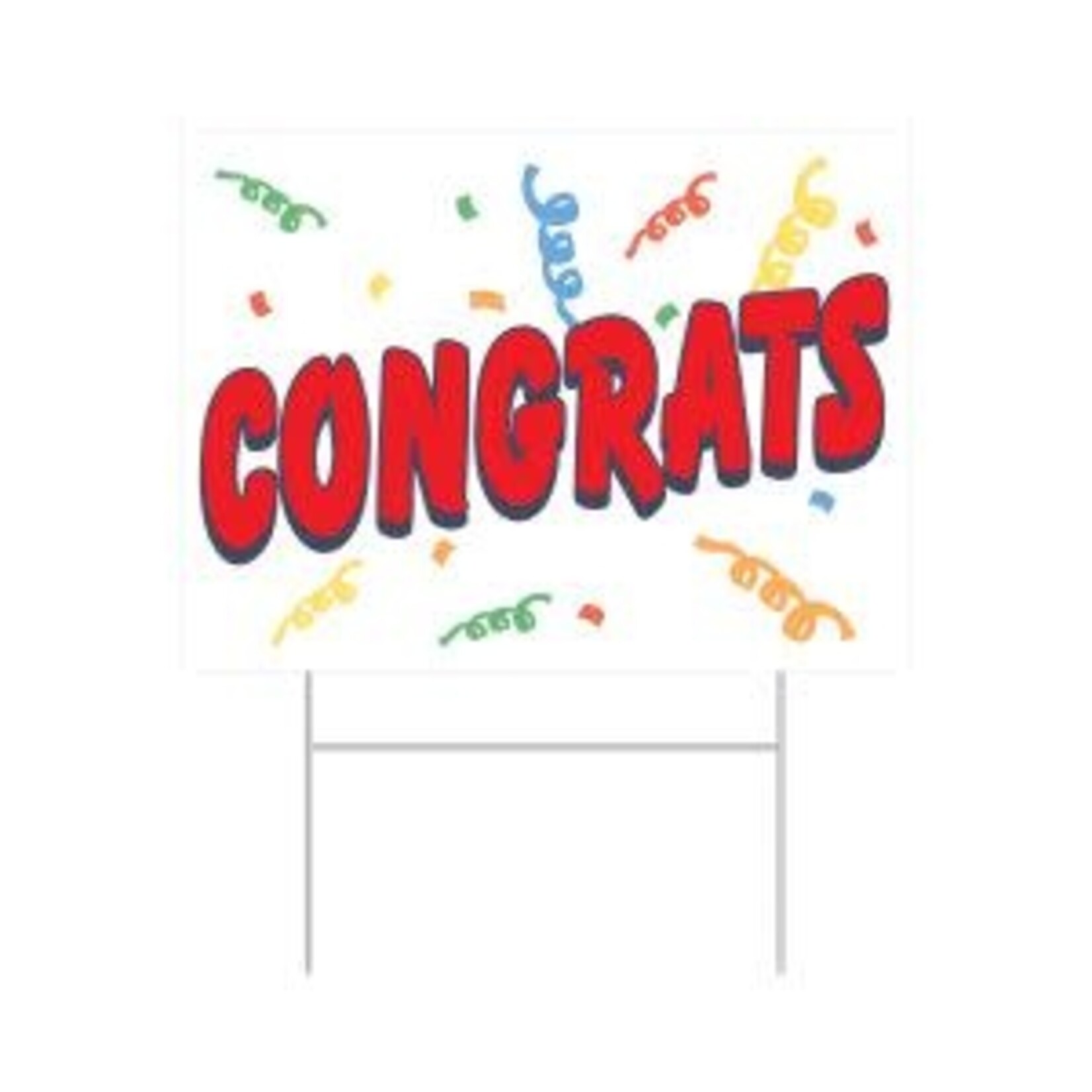 Beistle Congrats Yard Sign w/ Stakes