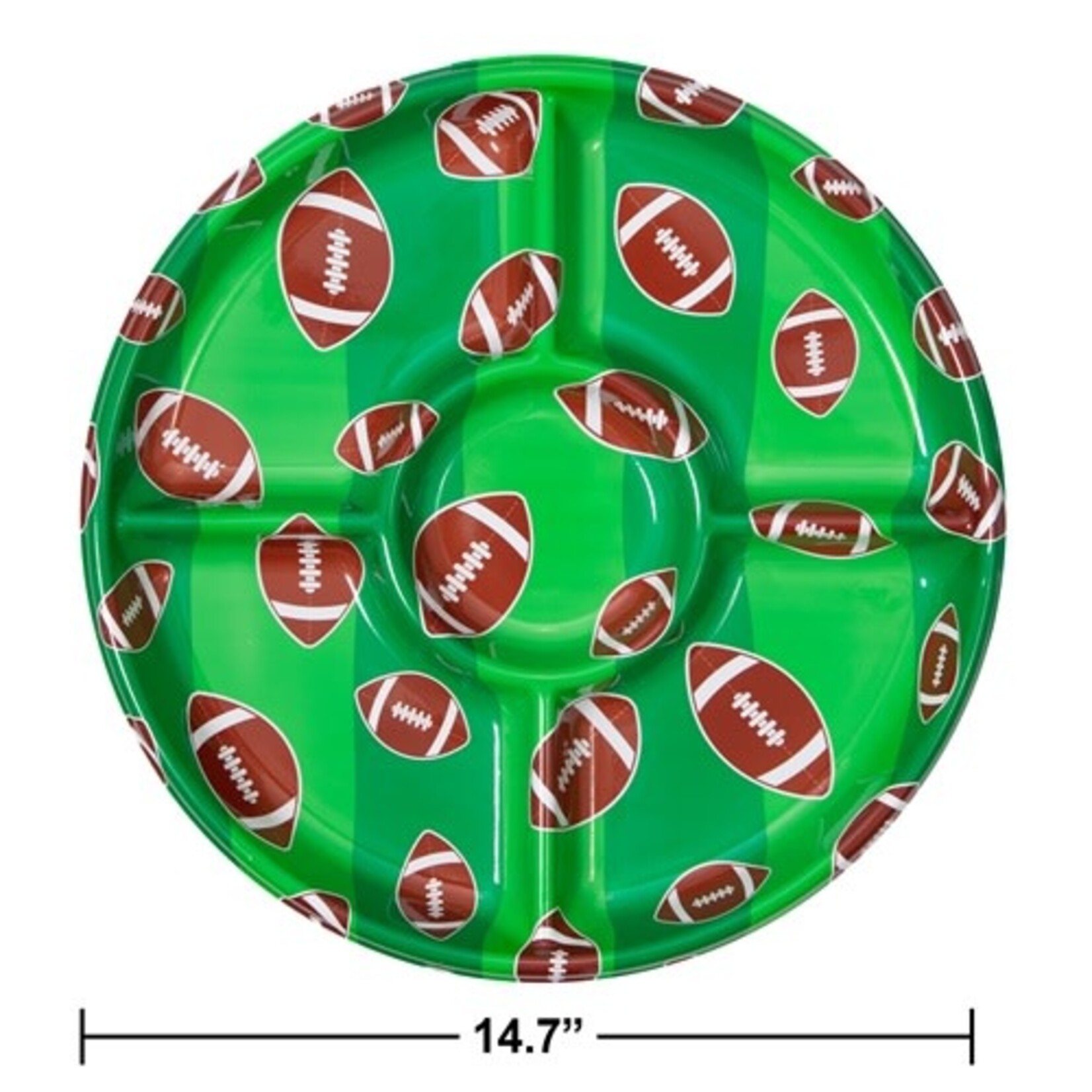Creative Converting 15" Football 5 Section Serving Tray - 1ct.
