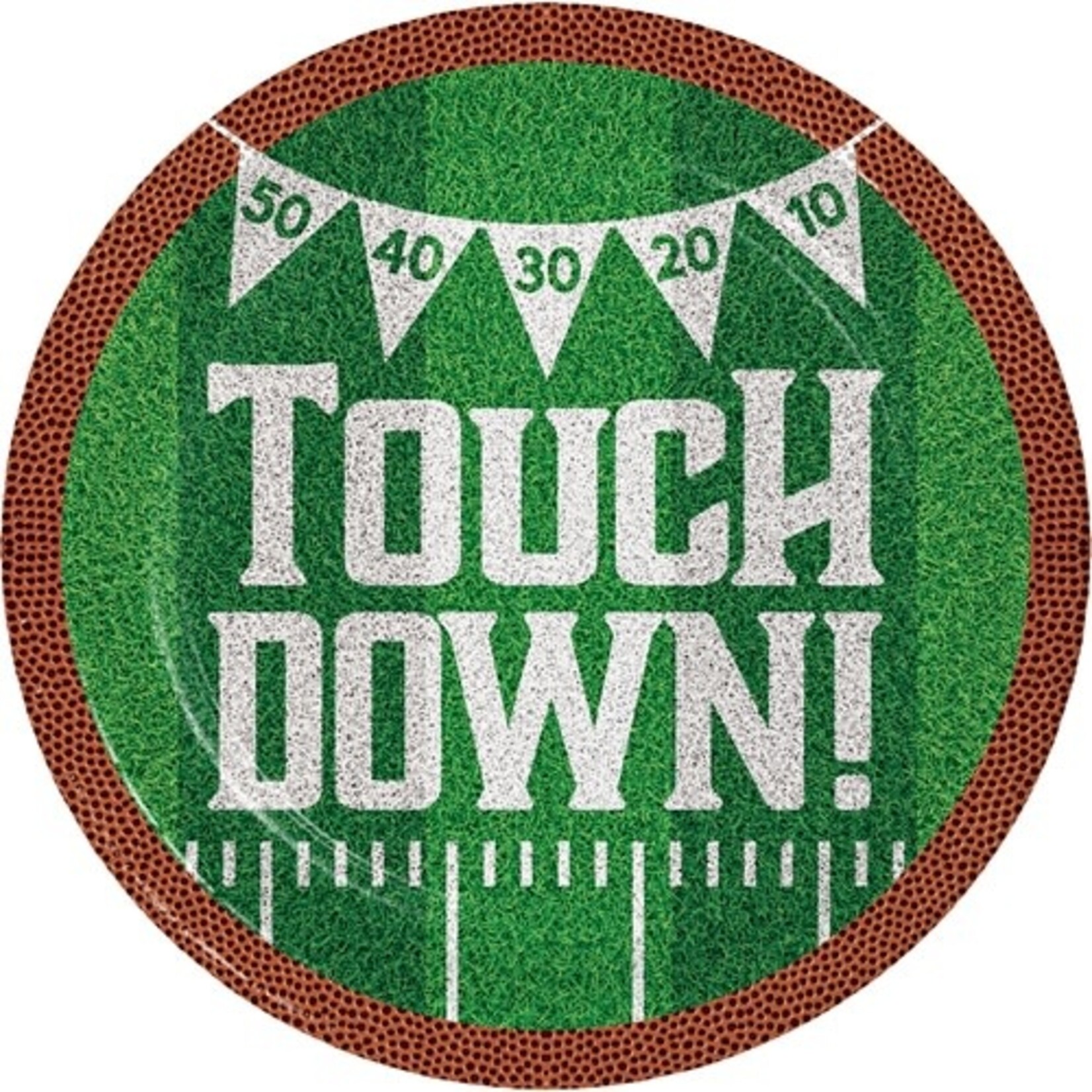 Creative Converting 9" Tailgate Time Football Plates - 8ct.