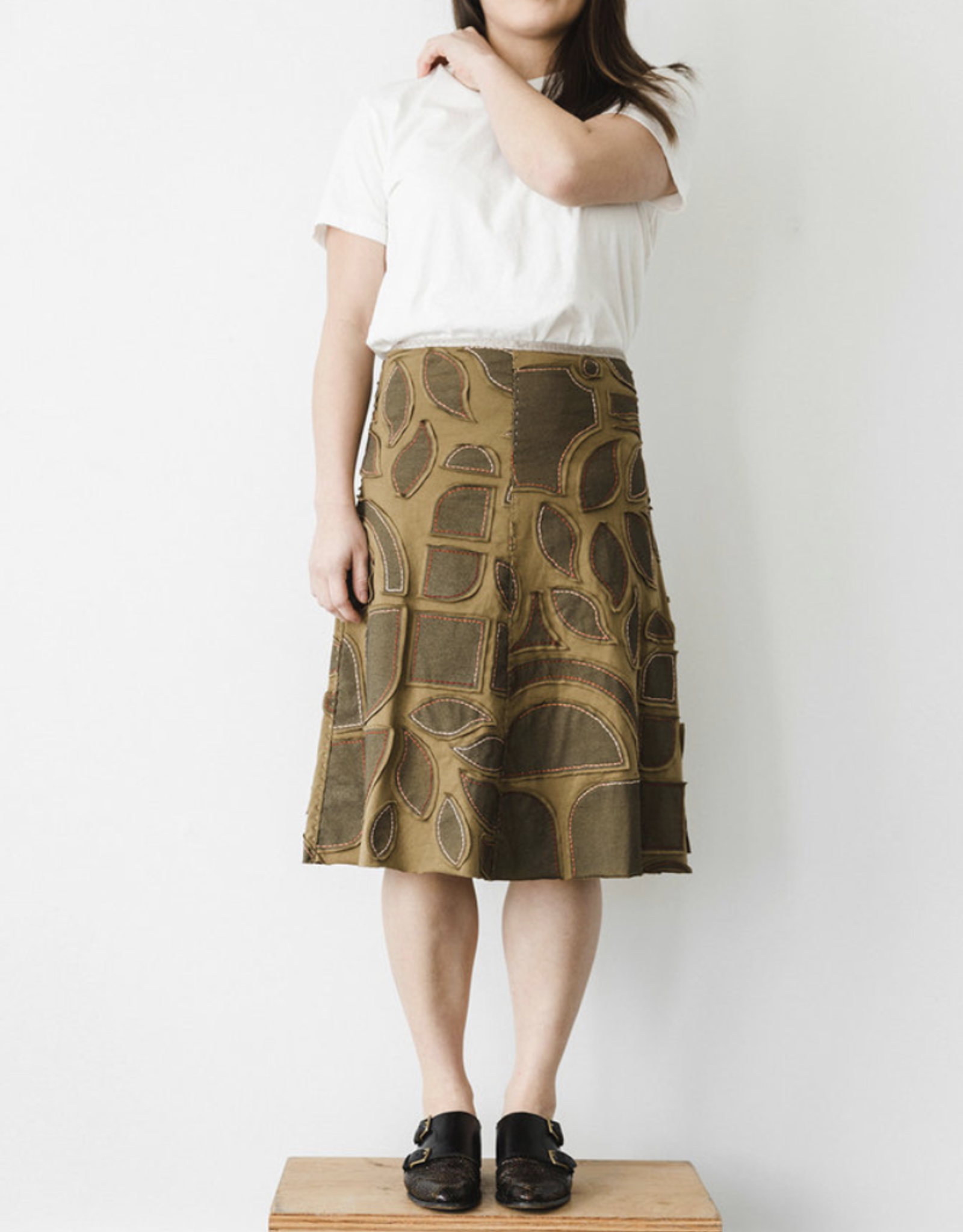 embroidered sweater skirt
