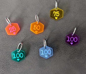 Rainbow Stitch Marker Set cast on counting