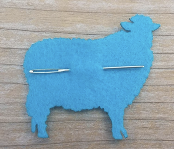 Darning Tapestry Needle on Felt Sheep