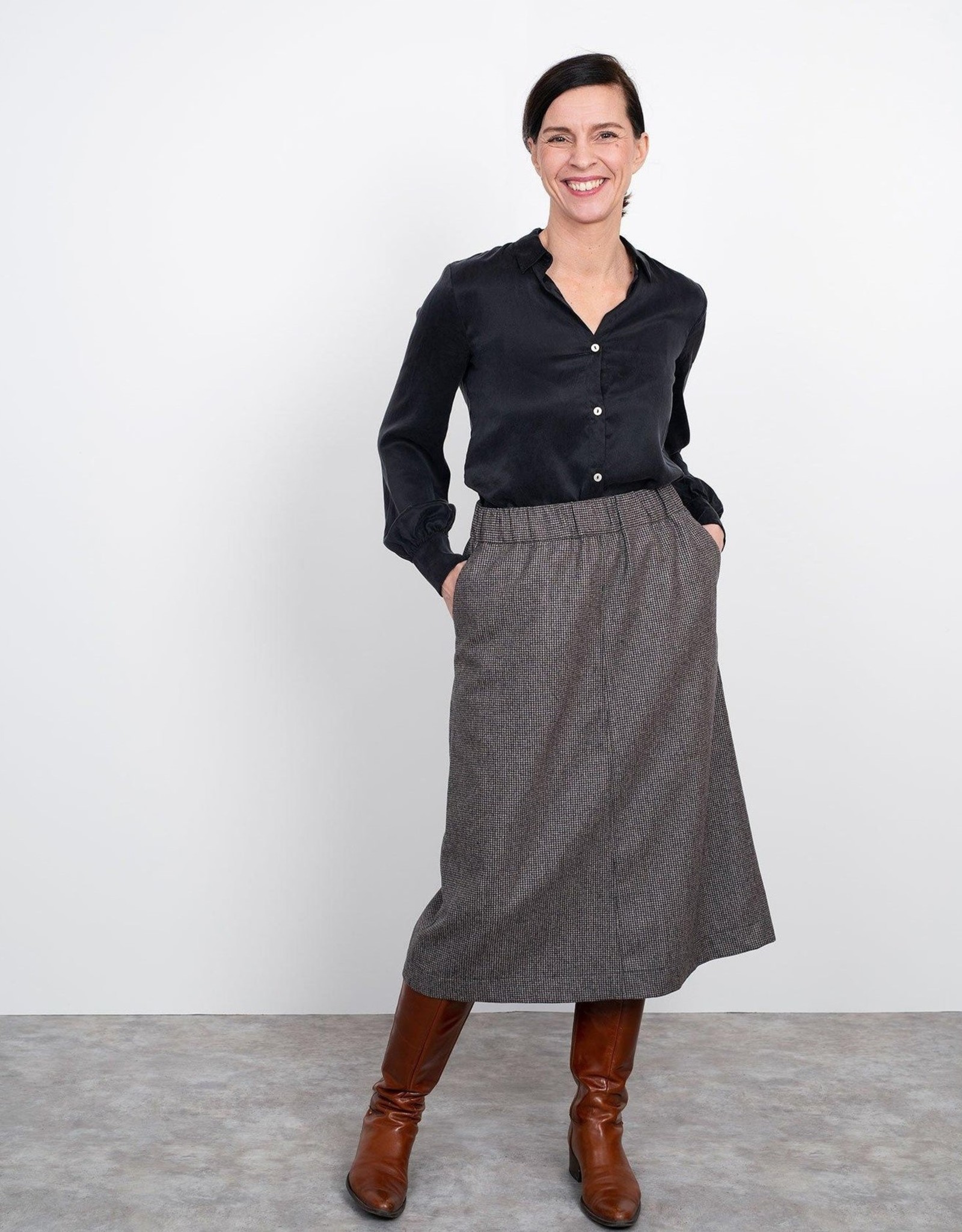 The Assembly Line A-Line Midi Skirt