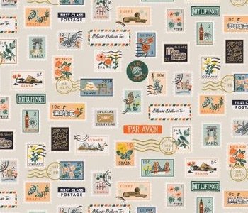 Bon Voyage Postage Stamps Flax Metallic