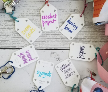 Write On Wipe Off Project Bag Tags