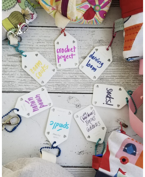 Write On Wipe Off Project Bag Tags