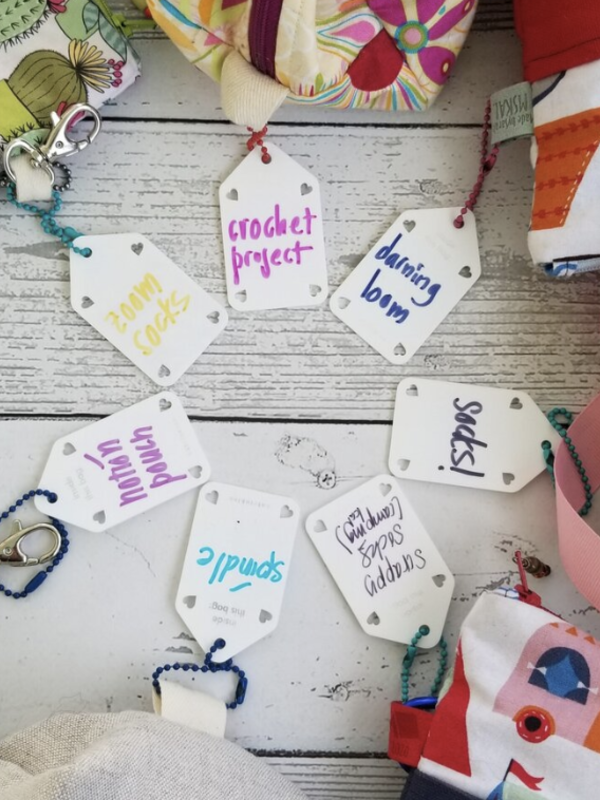Katrinkles Write On Wipe Off Project Bag Tags