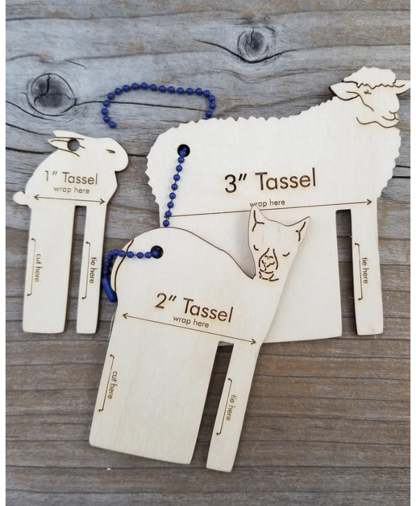 Katrinkles Fiber Animal Wood Tassel Maker Set of 3