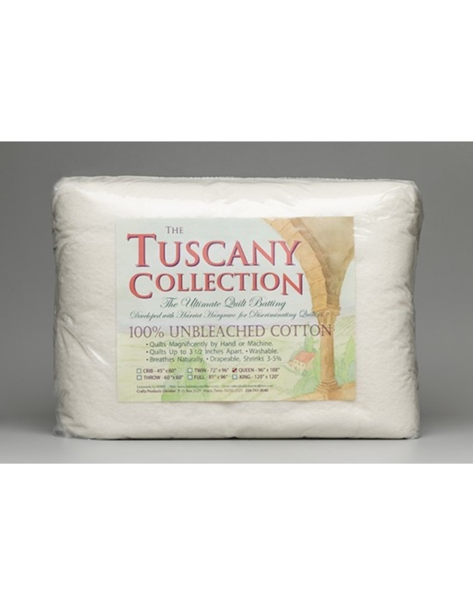 Tuscany Unbleached Cotton Batting Tuscany 96"