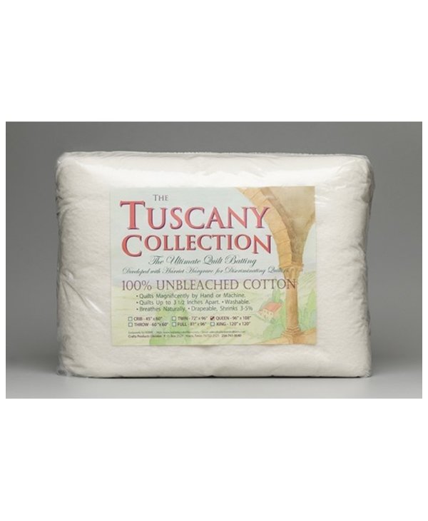 Unbleached Cotton Batting Tuscany 96"