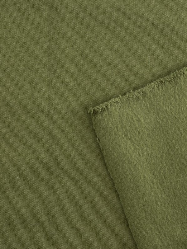 Birch Organic Fabric Organic Solid Fleece Jungle Green