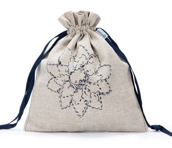 Eden Pouch Linen Flower