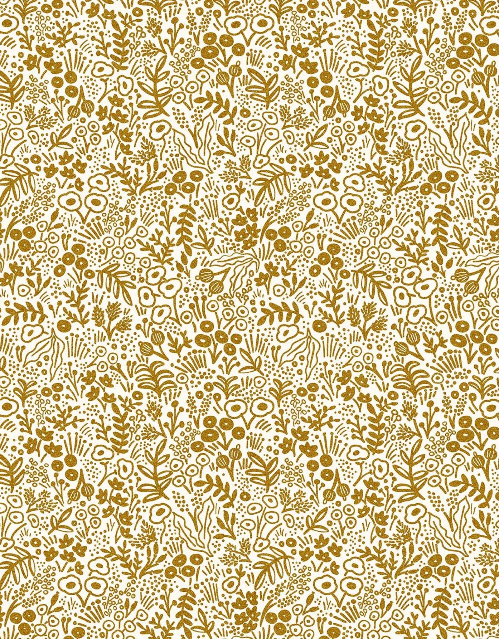 Cotton + Steel Rifle Paper Co. Basics Tapestry Lace Gold Metallic