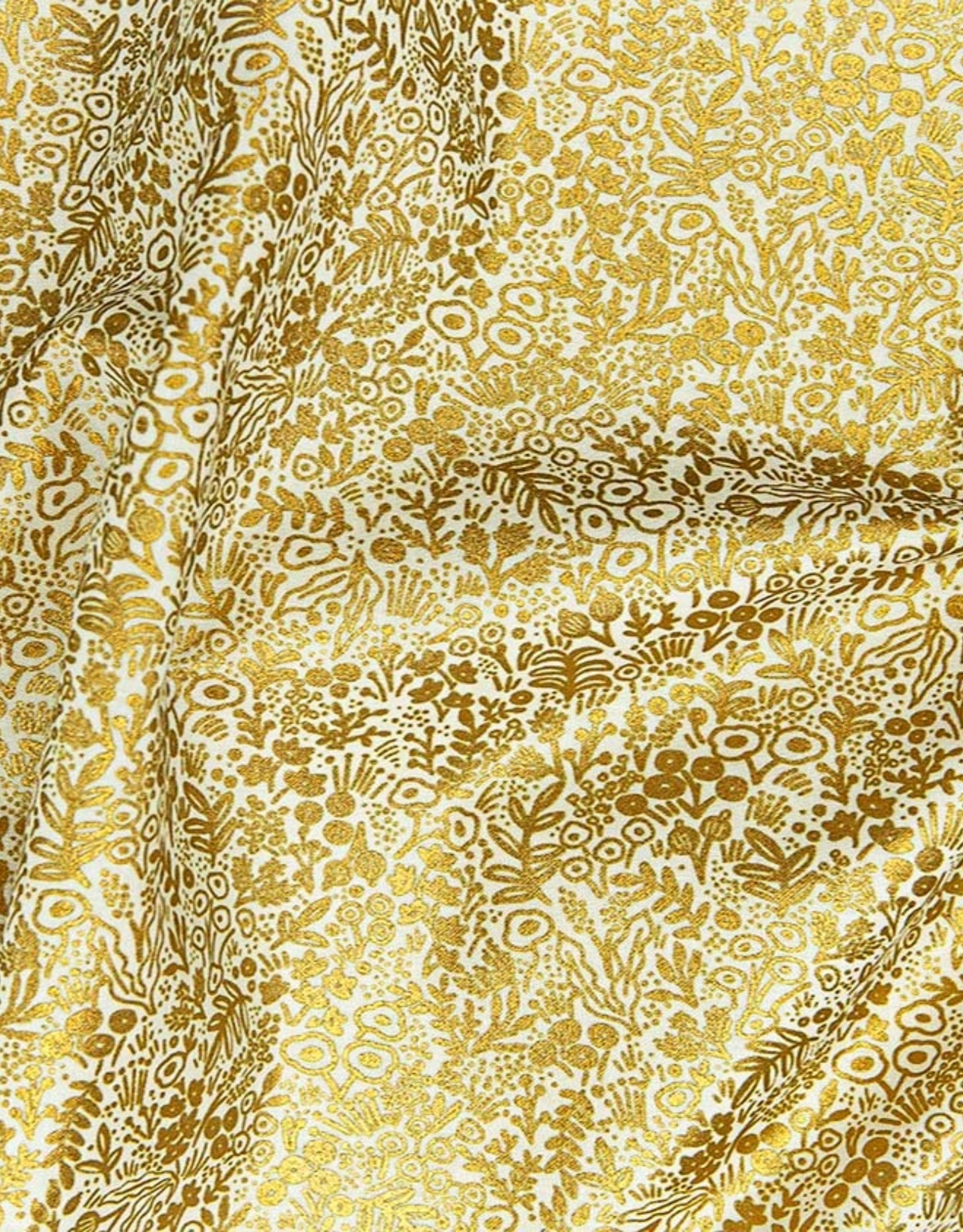 Cotton + Steel Rifle Paper Co. Basics Tapestry Lace Gold Metallic
