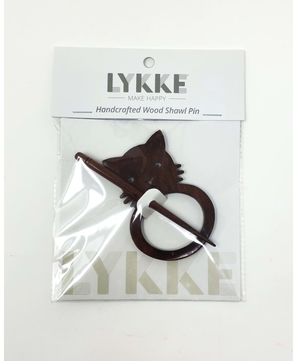 Lykke Crafts Wooden Shawl Pins Square / Rosewood