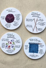 Knitting Anatomy Coaster Set