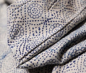 Daisy Indigo Indian Cotton