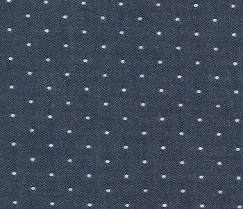 Cotton Chambray Dots Indigo