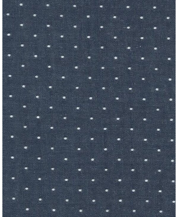 Cotton Chambray Dots Indigo - Nina Chicago