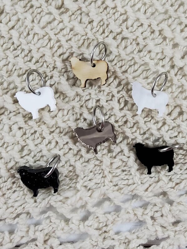 Katrinkles Acrylic Sheep Stitch Marker Set