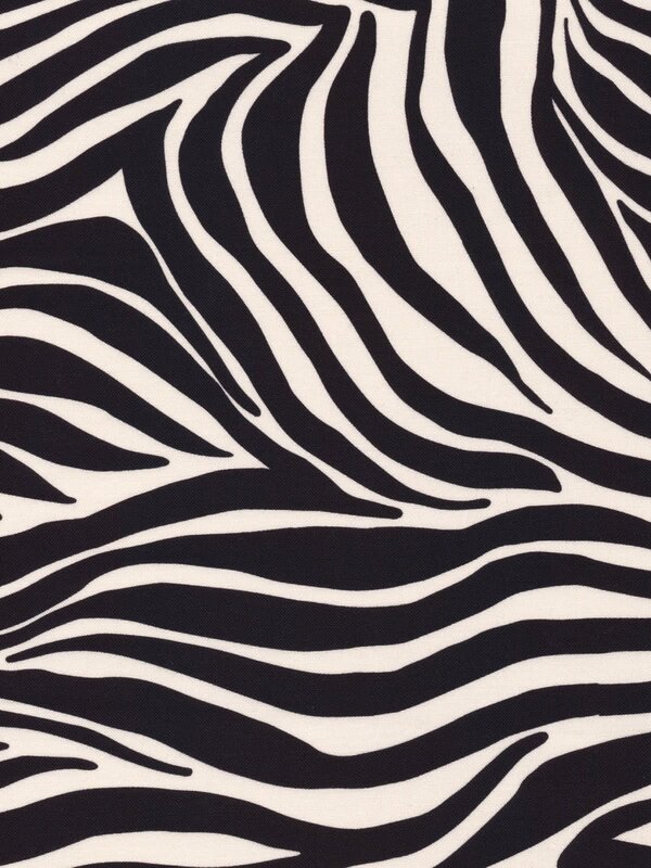 Cloud 9 Fabric Zebras Stripes Black