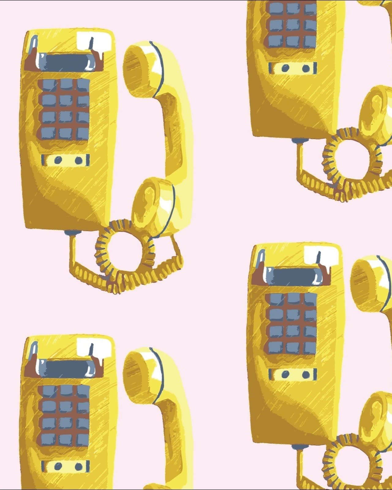 Vektor Stok Retro Phone Pattern 80s 90s Vintage (Tanpa Royalti) 2305789725  | Shutterstock
