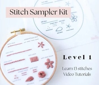 Embroidery Stitch Sampler Kit level 1