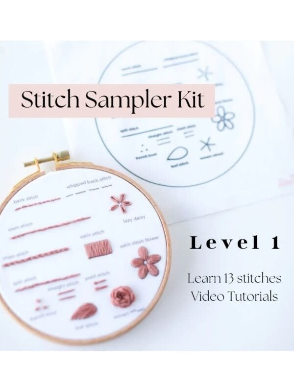 Little Stitchy Bee Embroidery Stitch Sampler Kit level 1