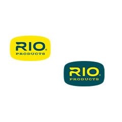 RIO Products RIO LOGO DECAL 3" X 1.875" BLUE ON YELLOW