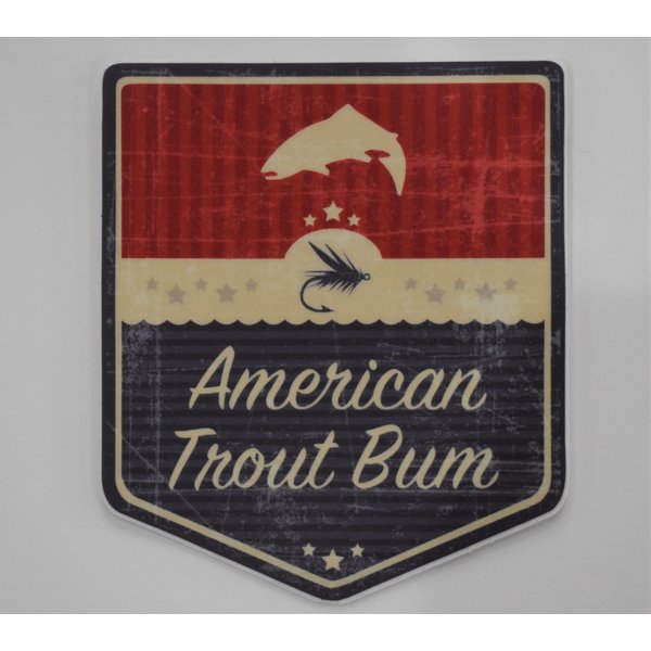 American Trout Bum Shield Decal