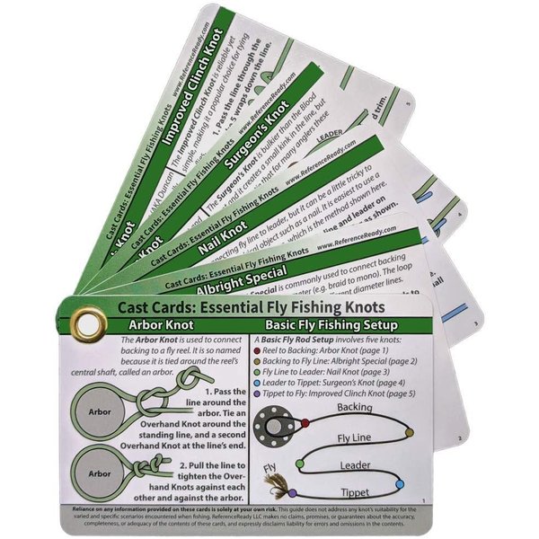 Cast Cards - Essential Fly Fishing Knots w/ mini carabiner - Total