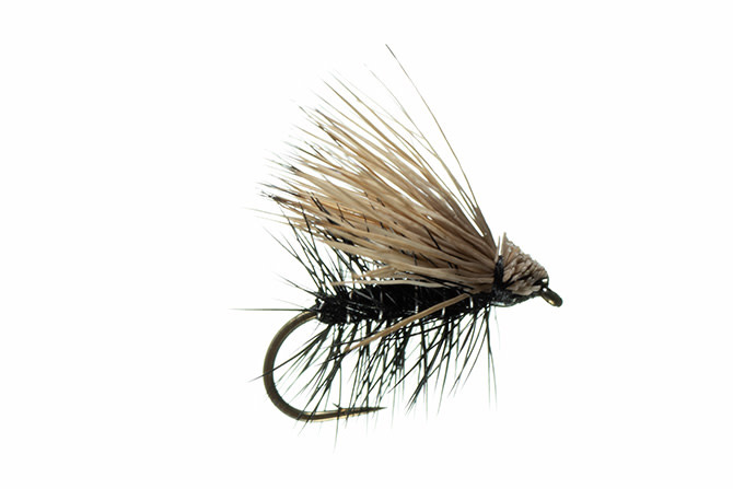 Montana Fly Company MFC Elk Hair Caddis -MFC Black S16  [Single]