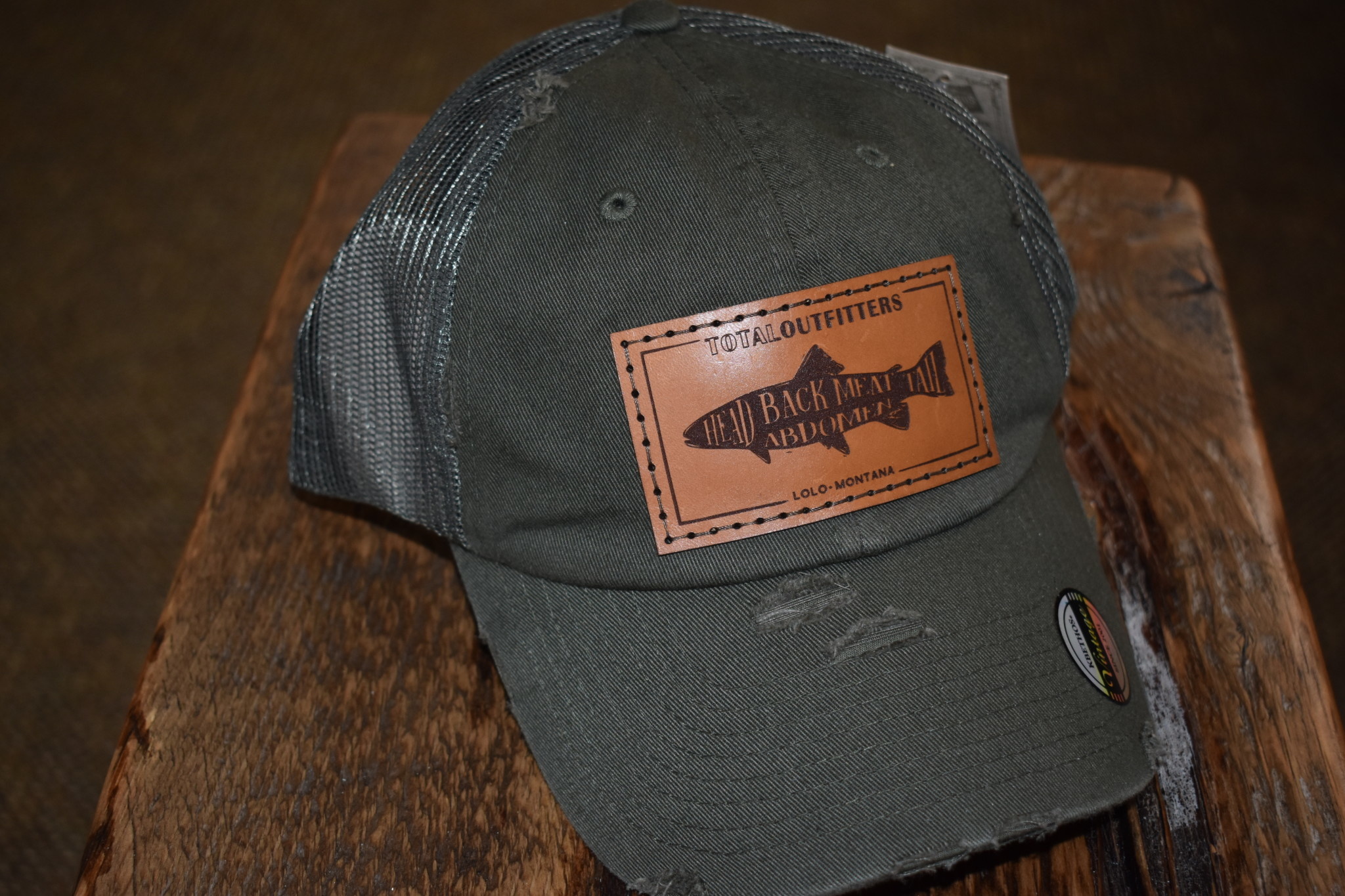 TOTAL OUTFITTERS TOTAL OUTFITTERS LEATHER LOGO HAT