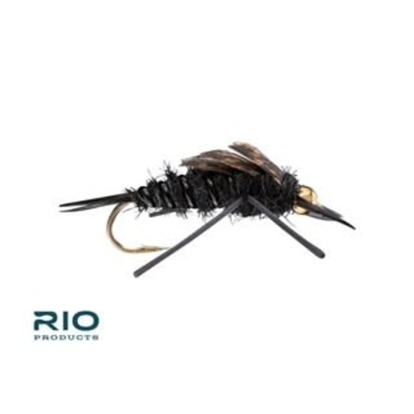 RIO Rubber Legs Stonefly Bead Black S6  [Single]