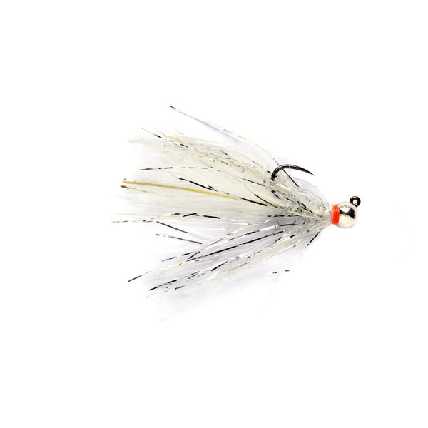 FM Daniel's UV Polar Jig Streamer White Barbless S10f [Single