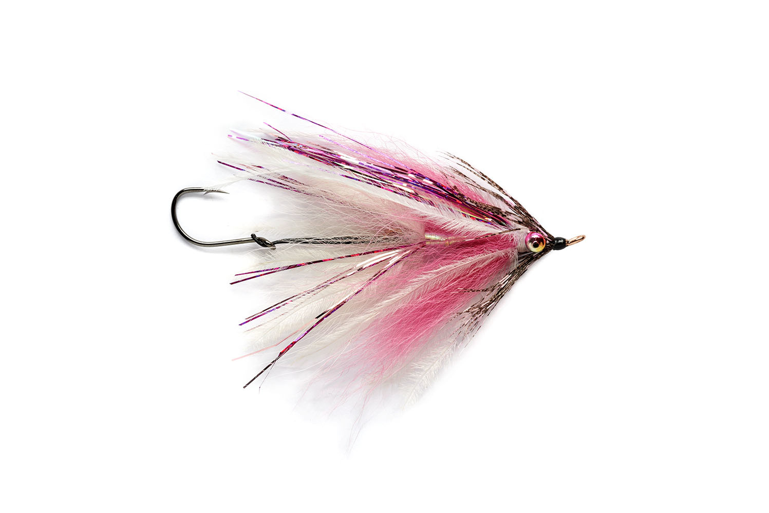 BF4 Bait Rig - 4 (size 15) hooks with hot pink/white nylon feathers 