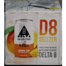 D8 Seltzer Mango 4pk